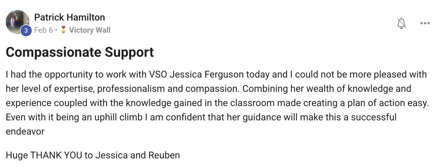 Patrick Hamilton: compassionate support from Jessica